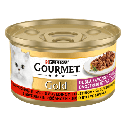 Gourmet Gold Duo, sa govedinom i piletinom, hrana za mačke