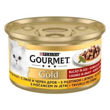 Gourmet Gold, sa piletinom i džigericom, hrana za mačke