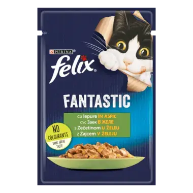 Felix Fantastic vlažna hrana za mačke, zečetina